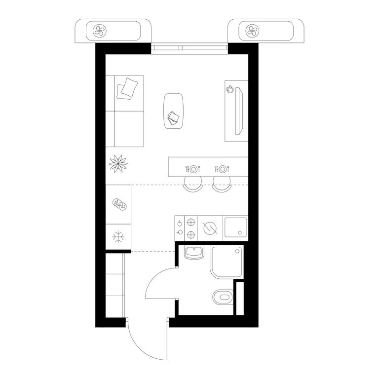 Apartment Sale, 19.9平方米 at Ilinskie Luga, Zapovednaya Street, 1, posyolok Ilyinskoye-Usovo, Krasnogorsk City District, Moscow Region, Russia #1