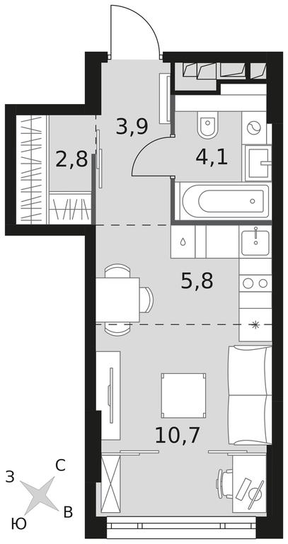 Apartment Sale, 27.3 sq. m. at Rotterdam, Varshavskoye Highway, 37Ак1с2, Moscow, Russia #1 Apartment Sale, 27.3 sq. m. at Rotterdam, Varshavskoye Highway, 37Ак1с2, Moscow, Russia #1