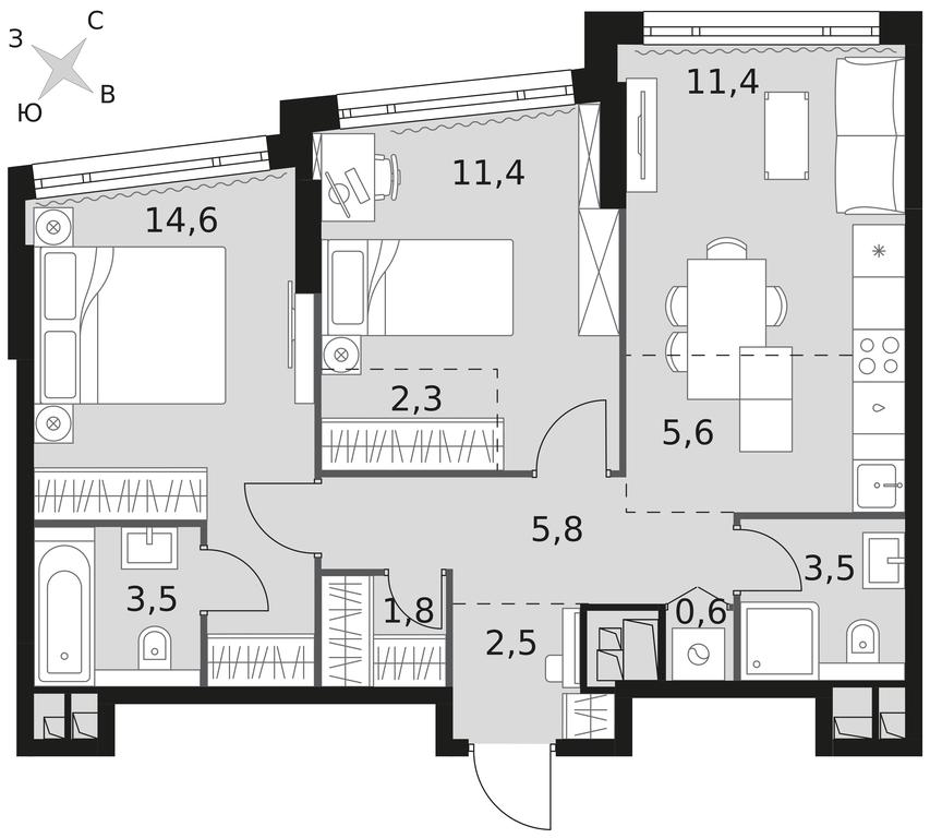 Продажа 2-комн. квартиры, 63 м² в ЖК «Роттердам», Варшавское шоссе, 37Ак1с2, Москва, Россия #1 Продажа 2-комн. квартиры, 63 м² в ЖК «Роттердам», Варшавское шоссе, 37Ак1с2, Москва, Россия #1
