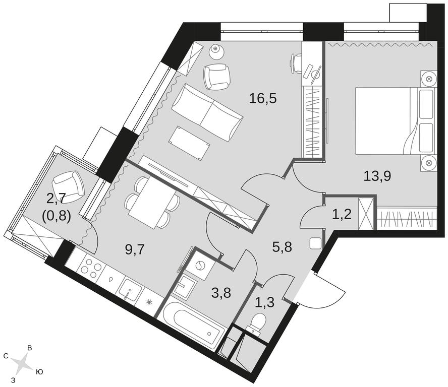 2-BD Apartment Sale, 54.4 sq. m. at Datskiy Kvartal, Datskiy Kvartal Residential Complex, posyolok Nagornoye, Mytishi Urban District, Moscow Region, Russia #1 2-BD Apartment Sale, 54.4 sq. m. at Datskiy Kvartal, Datskiy Kvartal Residential Complex, posyolok Nagornoye, Mytishi Urban District, Moscow Region, Russia #1