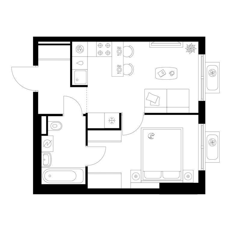 1-BD Apartment Sale, 33.24平方米 at Ilinskie Luga, Zapovednaya Street, 1, posyolok Ilyinskoye-Usovo, Krasnogorsk City District, Moscow Region, Russia #2 1-BD Apartment Sale, 33.24平方米 at Ilinskie Luga, Zapovednaya Street, 1, posyolok Ilyinskoye-Usovo, Krasnogorsk City District, Moscow Region, Russia #2