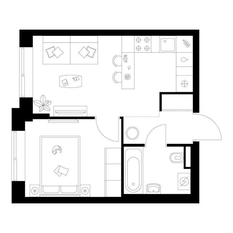 1-BD Apartment Sale, 32.5平方米 at Salarevo Park, Salaryevskaya Street, 8к1, Moskovskiy Settlement, Moscow, Russia #1 1-BD Apartment Sale, 32.5平方米 at Salarevo Park, Salaryevskaya Street, 8к1, Moskovskiy Settlement, Moscow, Russia #1