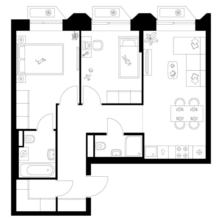 2-BD Apartment Sale, 56.5 sq. m. at Salarevo Park, Salaryevskaya Street, 8к1, Moskovskiy Settlement, Moscow, Russia #1 2-BD Apartment Sale, 56.5 sq. m. at Salarevo Park, Salaryevskaya Street, 8к1, Moskovskiy Settlement, Moscow, Russia #1