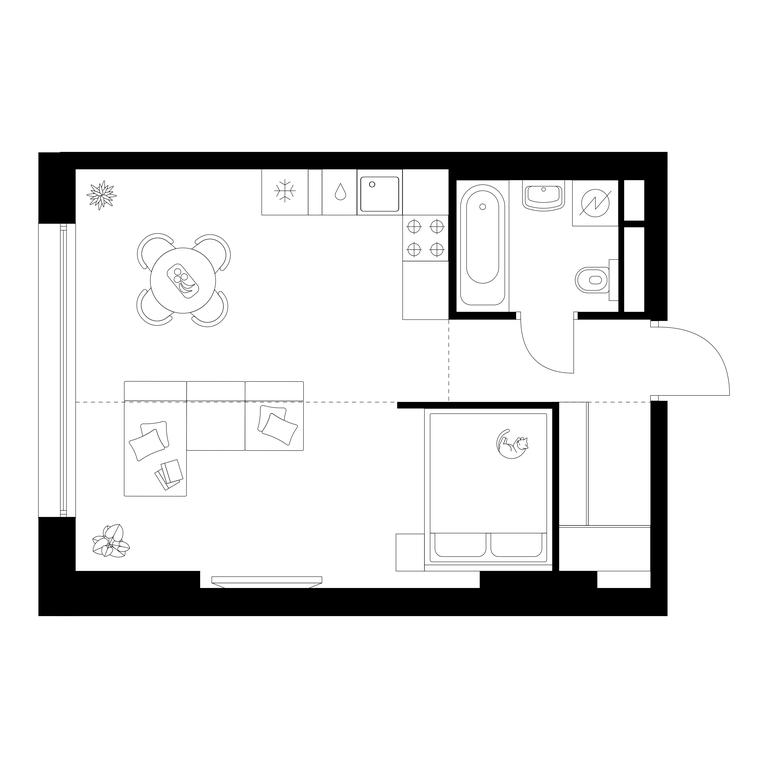 1-BD Apartment Sale, 37.7 sq. m. at Moskvoreche, Kotlyakovskaya Street, Moscow, Russia #1 1-BD Apartment Sale, 37.7 sq. m. at Moskvoreche, Kotlyakovskaya Street, Moscow, Russia #1