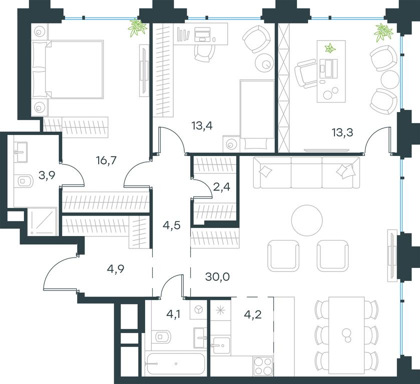 3-BD Apartment Sale, 97.4平方米 at Level Baumanskaya, Bolshaya Pochtovaya Street, 18, Moscow, Russia #1 3-BD Apartment Sale, 97.4平方米 at Level Baumanskaya, Bolshaya Pochtovaya Street, 18, Moscow, Russia #1