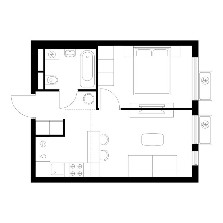 1-BD Apartment Sale, 34 sq. m. at Yauza Park, ulitsa Kolontsova, 4, Mytischi, Moscow Region, Russia #1 1-BD Apartment Sale, 34 sq. m. at Yauza Park, ulitsa Kolontsova, 4, Mytischi, Moscow Region, Russia #1