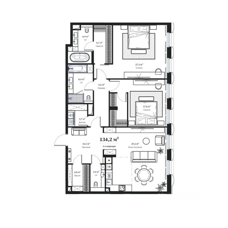 Продажа 2-комн. квартиры, 134,8 м² в ЖК «Frank's house (Дом Франка )», Большой Кисельный переулок, 11, Москва, Россия #1 Продажа 2-комн. квартиры, 134,8 м² в ЖК «Frank's house (Дом Франка )», Большой Кисельный переулок, 11, Москва, Россия #1