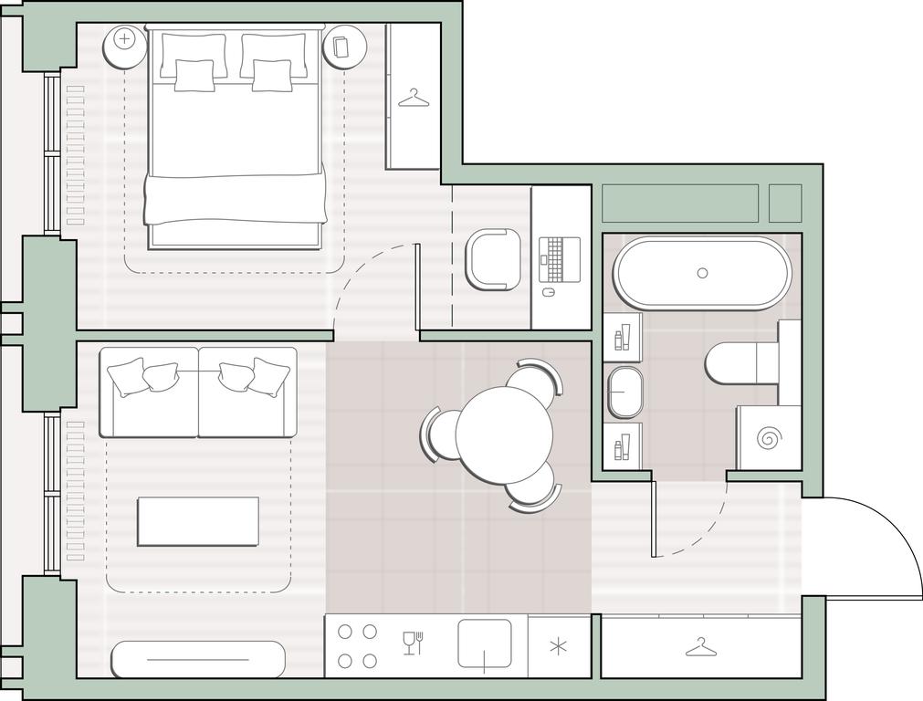1-BD Apartment Sale, 34.48 sq. m. at Sreda na Kutuzovskom, Ivana Franko Street, Moscow, Russia #1 1-BD Apartment Sale, 34.48 sq. m. at Sreda na Kutuzovskom, Ivana Franko Street, Moscow, Russia #1