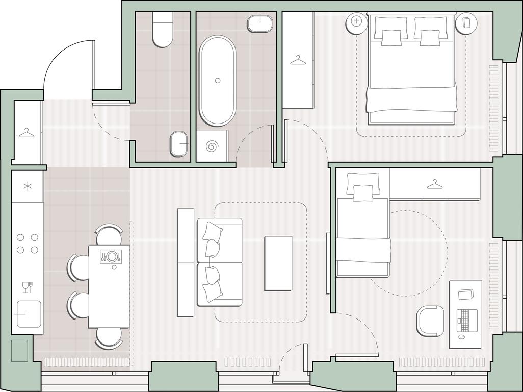 2-BD Apartment Sale, 54.5 sq. m. at Sreda na Lobachevskogo, Ochakovskoye Highway, Moscow, Russia #1 2-BD Apartment Sale, 54.5 sq. m. at Sreda na Lobachevskogo, Ochakovskoye Highway, Moscow, Russia #1