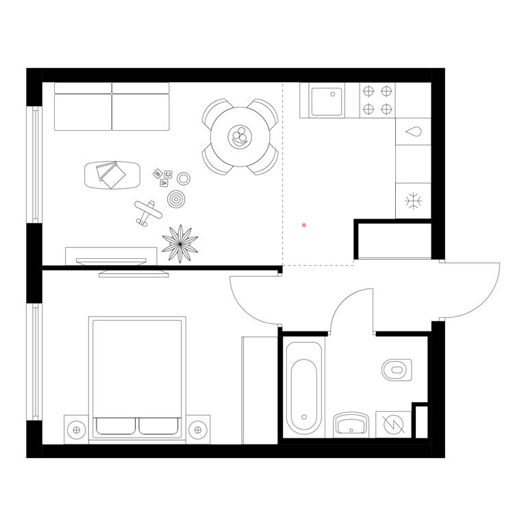 1-BD Apartment Sale, 38平方米 at Belaya Dacha Park, mikrorayon Parkovy, 1, Kotelniki, Moscow Region, Russia #1