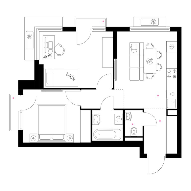2-BD Apartment Sale, 49.2 sq. m. at Belaya Dacha Park, mikrorayon Parkovy, 1, Kotelniki, Moscow Region, Russia #1 2-BD Apartment Sale, 49.2 sq. m. at Belaya Dacha Park, mikrorayon Parkovy, 1, Kotelniki, Moscow Region, Russia #1