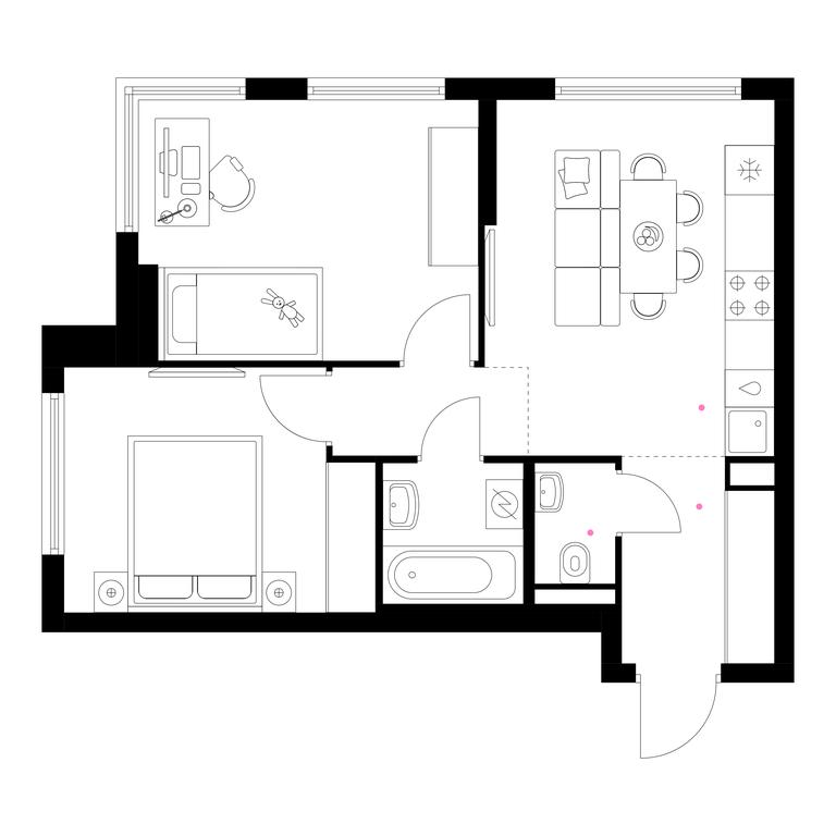 2-BD Apartment Sale, 48.8 sq. m. at Belaya Dacha Park, mikrorayon Parkovy, 1, Kotelniki, Moscow Region, Russia #1 2-BD Apartment Sale, 48.8 sq. m. at Belaya Dacha Park, mikrorayon Parkovy, 1, Kotelniki, Moscow Region, Russia #1