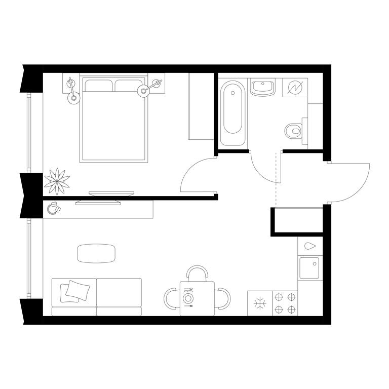 1-BD Apartment Sale, 36.8 sq. m. at Businovskiy Park, Izhorskaya Street, 6с5, Moscow, Russia #1 1-BD Apartment Sale, 36.8 sq. m. at Businovskiy Park, Izhorskaya Street, 6с5, Moscow, Russia #1