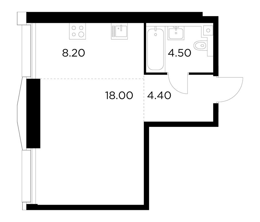 1-BD Apartment Sale, 35.1 sq. m. at Injoy, Admirala Makarova Street, 2с1, Moscow, Russia #1 1-BD Apartment Sale, 35.1 sq. m. at Injoy, Admirala Makarova Street, 2с1, Moscow, Russia #1
