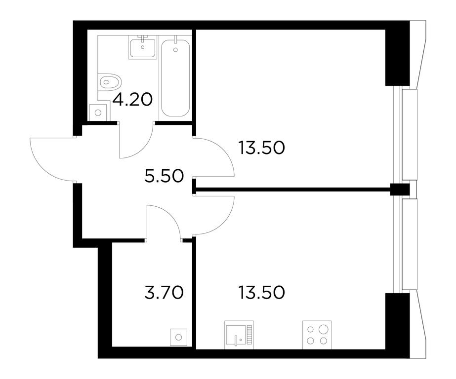 1-BD Apartment Sale, 40.4 sq. m. at Injoy, Admirala Makarova Street, 2с1, Moscow, Russia #1 1-BD Apartment Sale, 40.4 sq. m. at Injoy, Admirala Makarova Street, 2с1, Moscow, Russia #1