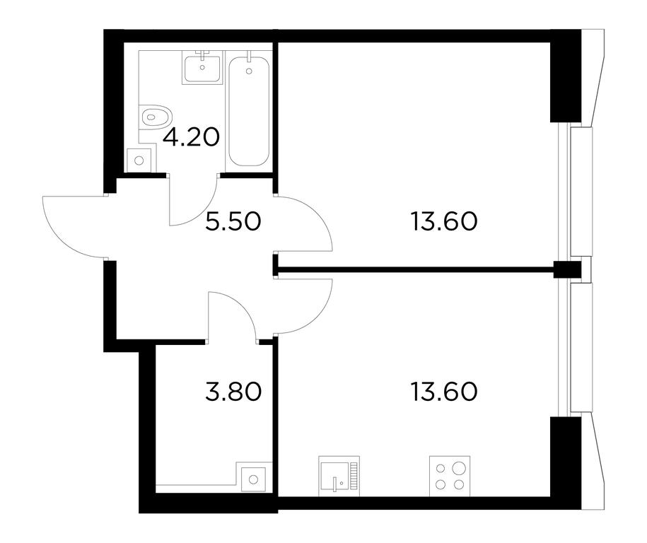 1-BD Apartment Sale, 40.7 sq. m. at Injoy, Admirala Makarova Street, 2с1, Moscow, Russia #1 1-BD Apartment Sale, 40.7 sq. m. at Injoy, Admirala Makarova Street, 2с1, Moscow, Russia #1
