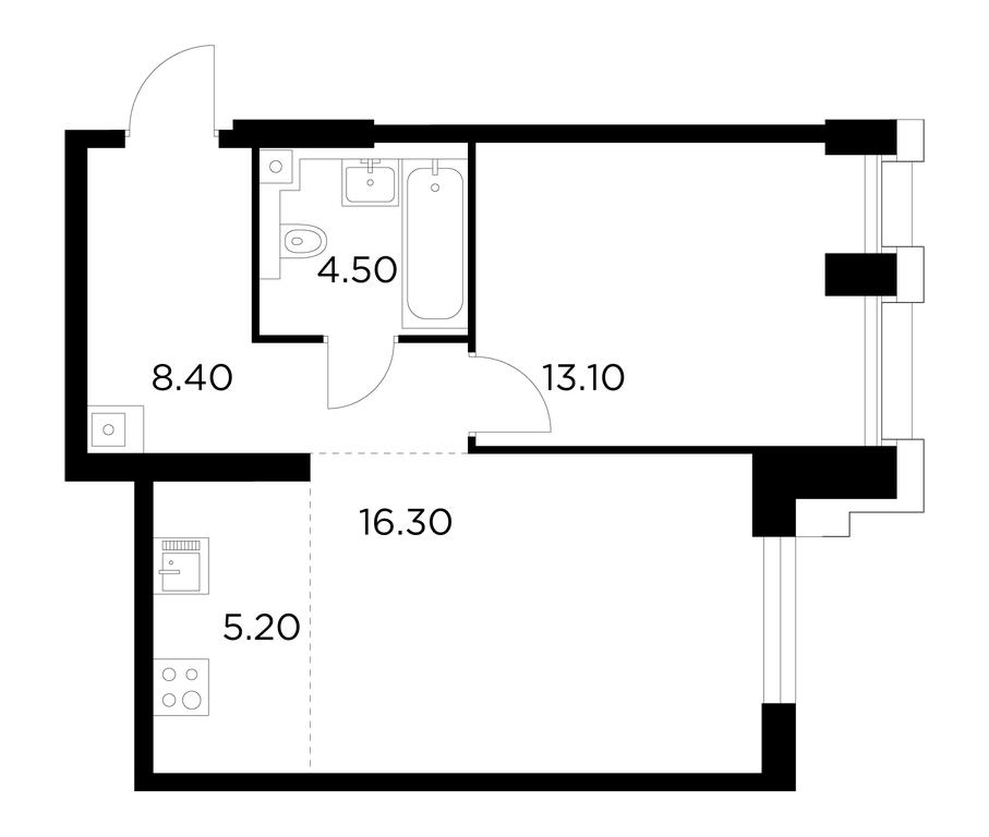 1-BD Apartment Sale, 47.5 sq. m. at Injoy, Admirala Makarova Street, 2с1, Moscow, Russia #1 1-BD Apartment Sale, 47.5 sq. m. at Injoy, Admirala Makarova Street, 2с1, Moscow, Russia #1
