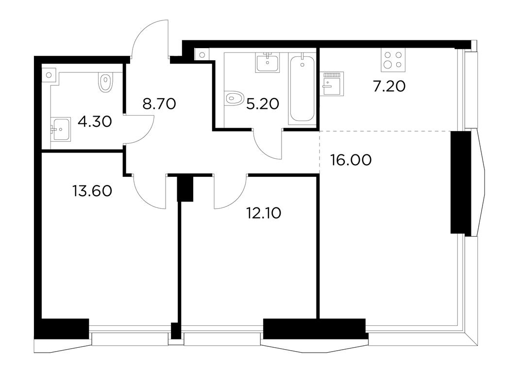 2-BD Apartment Sale, 67.1 sq. m. at Injoy, Admirala Makarova Street, 2с1, Moscow, Russia #1 2-BD Apartment Sale, 67.1 sq. m. at Injoy, Admirala Makarova Street, 2с1, Moscow, Russia #1