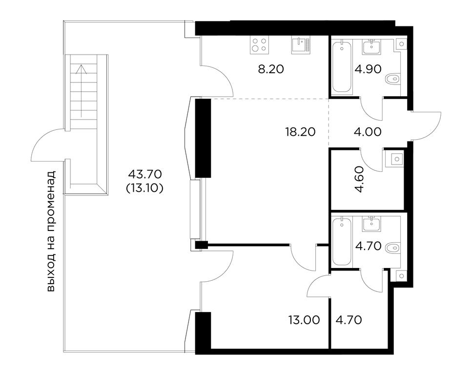1-BD Apartment Sale, 75.4 sq. m. at Injoy, Admirala Makarova Street, 2с1, Moscow, Russia #1 1-BD Apartment Sale, 75.4 sq. m. at Injoy, Admirala Makarova Street, 2с1, Moscow, Russia #1
