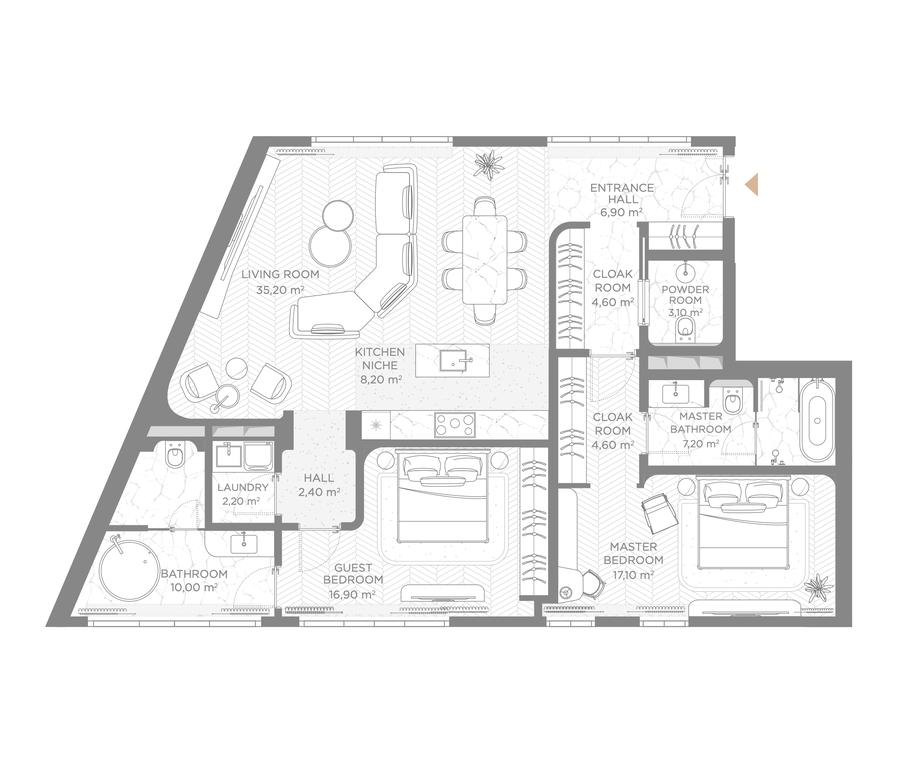 2-BD Apartment Sale, 117.3 sq. m. at Nicole, Nikolskaya Street, 8/1с1, Moscow, Russia #1 2-BD Apartment Sale, 117.3 sq. m. at Nicole, Nikolskaya Street, 8/1с1, Moscow, Russia #1