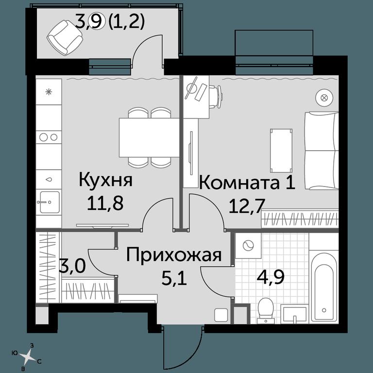 1-BD Apartment Sale, 38.6 sq. m. at Skandinavskiy, Malaya Borodinskaya ulitsa, 1к1, derevnya Borodino, Mytishi Urban District, Moscow Region, Russia #1 1-BD Apartment Sale, 38.6 sq. m. at Skandinavskiy, Malaya Borodinskaya ulitsa, 1к1, derevnya Borodino, Mytishi Urban District, Moscow Region, Russia #1