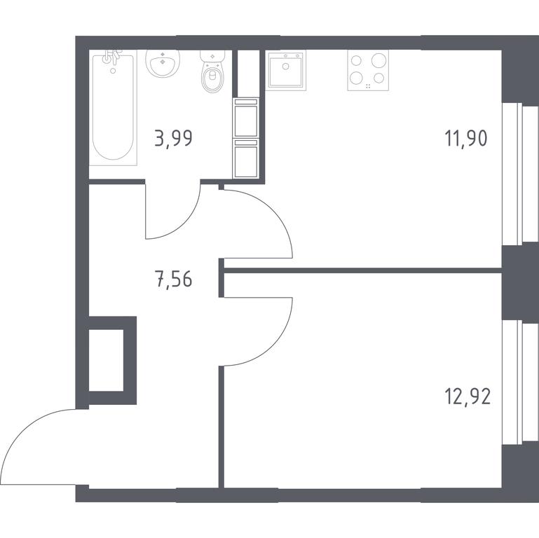 Apartment Sale, 36.37 sq. m. at Eko Bunino, prospekt Kuprina, 34к1, Sosenskoye Settlement, Moscow, Russia #1 Apartment Sale, 36.37 sq. m. at Eko Bunino, prospekt Kuprina, 34к1, Sosenskoye Settlement, Moscow, Russia #1