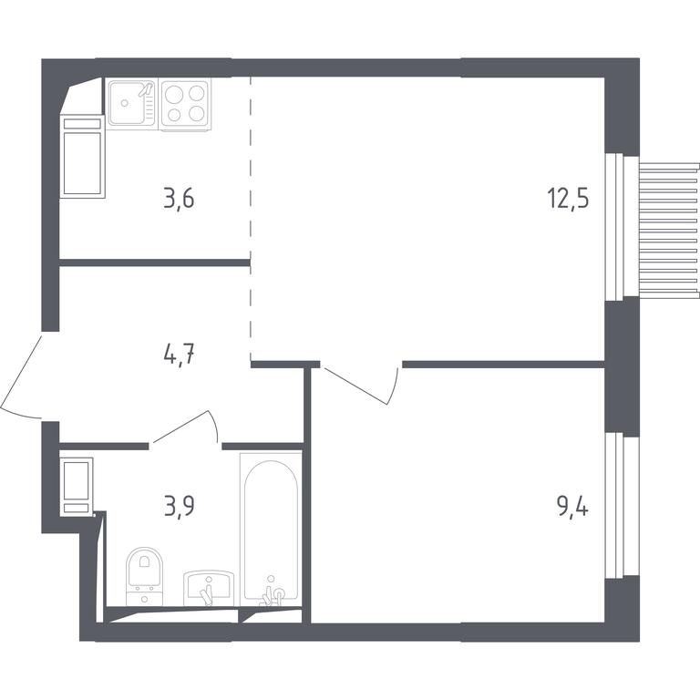 Apartment Sale, 33.4 sq. m. at Mytishchi Park, Silikatnaya ulitsa, 41к3, Mytischi, Moscow Region, Russia #1 Apartment Sale, 33.4 sq. m. at Mytishchi Park, Silikatnaya ulitsa, 41к3, Mytischi, Moscow Region, Russia #1