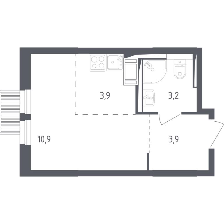 Apartment Sale, 21.7 sq. m. at Mytishchi Park, Silikatnaya ulitsa, 41к3, Mytischi, Moscow Region, Russia #1 Apartment Sale, 21.7 sq. m. at Mytishchi Park, Silikatnaya ulitsa, 41к3, Mytischi, Moscow Region, Russia #1