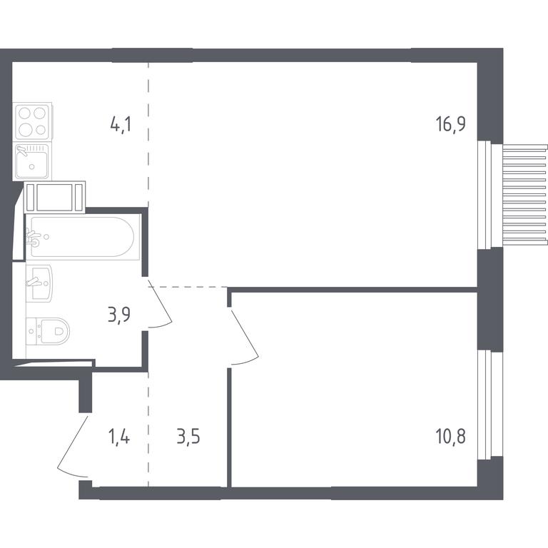 Apartment Sale, 40.1 sq. m. at Mytishchi Park, Silikatnaya ulitsa, 41к3, Mytischi, Moscow Region, Russia #1 Apartment Sale, 40.1 sq. m. at Mytishchi Park, Silikatnaya ulitsa, 41к3, Mytischi, Moscow Region, Russia #1