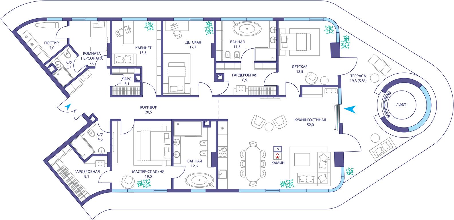 6-BD Apartment Sale, 215.1平方米 at Ostrov, Nizhnye Mnyovniki Street, 37Ас4, Moscow, Russia #1 6-BD Apartment Sale, 215.1平方米 at Ostrov, Nizhnye Mnyovniki Street, 37Ас4, Moscow, Russia #1