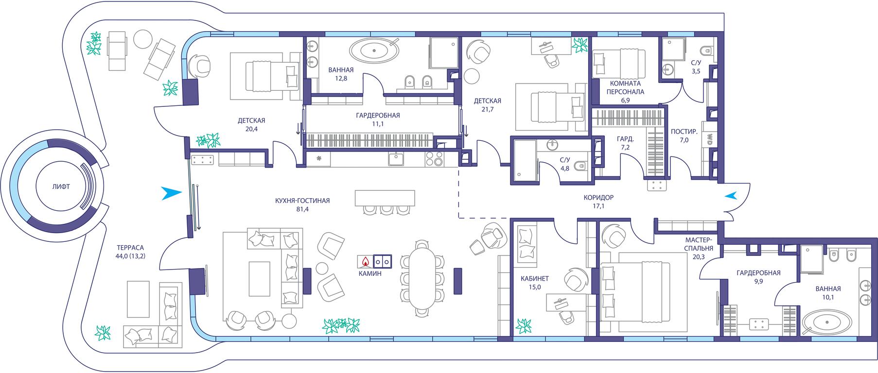 6-BD Apartment Sale, 262.4 sq. m. at Ostrov, Nizhnye Mnyovniki Street, 37Ас4, Moscow, Russia #1 6-BD Apartment Sale, 262.4 sq. m. at Ostrov, Nizhnye Mnyovniki Street, 37Ас4, Moscow, Russia #1