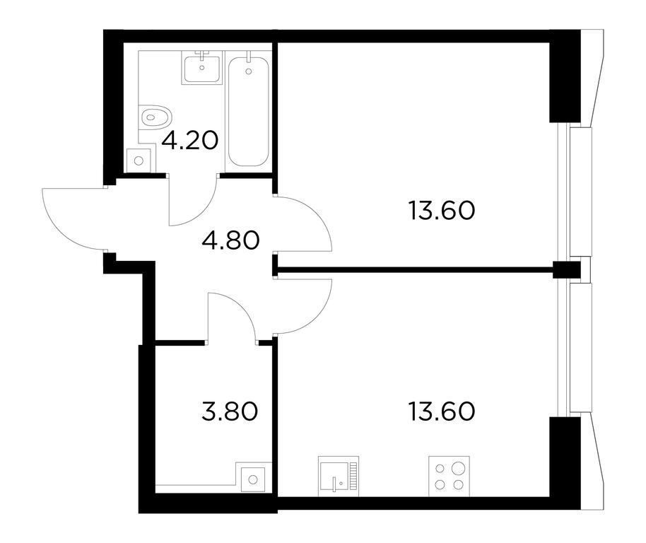 1-BD Apartment Sale, 40 sq. m. at Injoy, Admirala Makarova Street, 2с1, Moscow, Russia #1 1-BD Apartment Sale, 40 sq. m. at Injoy, Admirala Makarova Street, 2с1, Moscow, Russia #1