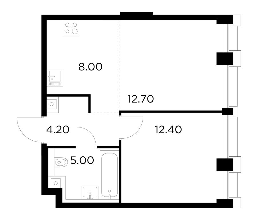 Продажа 1-комн. квартиры, 42,4 м² в ЖК «Инджой (Injoy)», улица Адмирала Макарова, 2с1, Москва, Россия #1 Продажа 1-комн. квартиры, 42,4 м² в ЖК «Инджой (Injoy)», улица Адмирала Макарова, 2с1, Москва, Россия #1