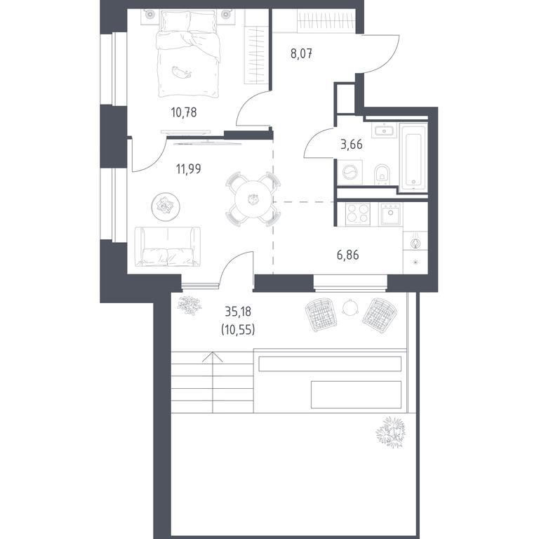 Apartment Sale, 51.91平方米 at Vereiskaya 41, Vereyskaya Street, 41, Moscow, Russia #2 Apartment Sale, 51.91平方米 at Vereiskaya 41, Vereyskaya Street, 41, Moscow, Russia #2