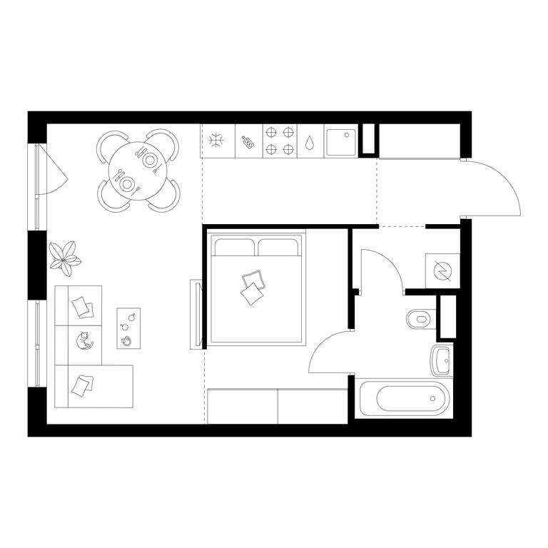 1-BD Apartment Sale, 34.3平方米 at Kavkazskiy Bulvar 51, Kavkazsky Boulevard, 51с3, Moscow, Russia #1 1-BD Apartment Sale, 34.3平方米 at Kavkazskiy Bulvar 51, Kavkazsky Boulevard, 51с3, Moscow, Russia #1