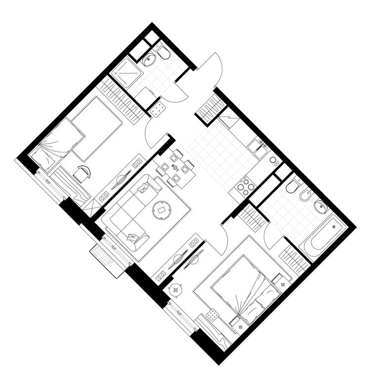 2-BD Apartment Sale, 61.2 sq. m. at Rezidentsii Skolkovo, Kashtanovaya ulitsa, 1, rabochiy posyolok Zarechye, Odintsovskiy City District, Moscow Region, Russia #1 2-BD Apartment Sale, 61.2 sq. m. at Rezidentsii Skolkovo, Kashtanovaya ulitsa, 1, rabochiy posyolok Zarechye, Odintsovskiy City District, Moscow Region, Russia #1