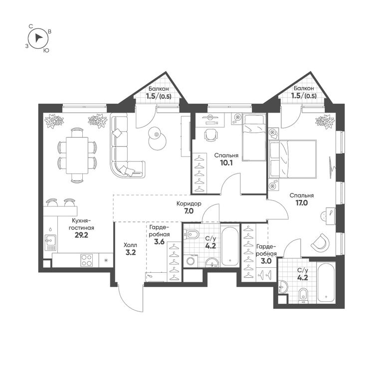 3-BD Apartment Sale, 82.5 sq. m. at Sokolinn Park, 3rd Grazhdanskaya Street, 1, Moscow, Russia #1 3-BD Apartment Sale, 82.5 sq. m. at Sokolinn Park, 3rd Grazhdanskaya Street, 1, Moscow, Russia #1