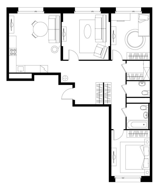 3-BD Apartment Sale, 88.6平方米 at Peredelkino Blizhnee, Korneya Chukovskogo Street, 1, Vnukovskoye Settlement, Moscow, Russia #1