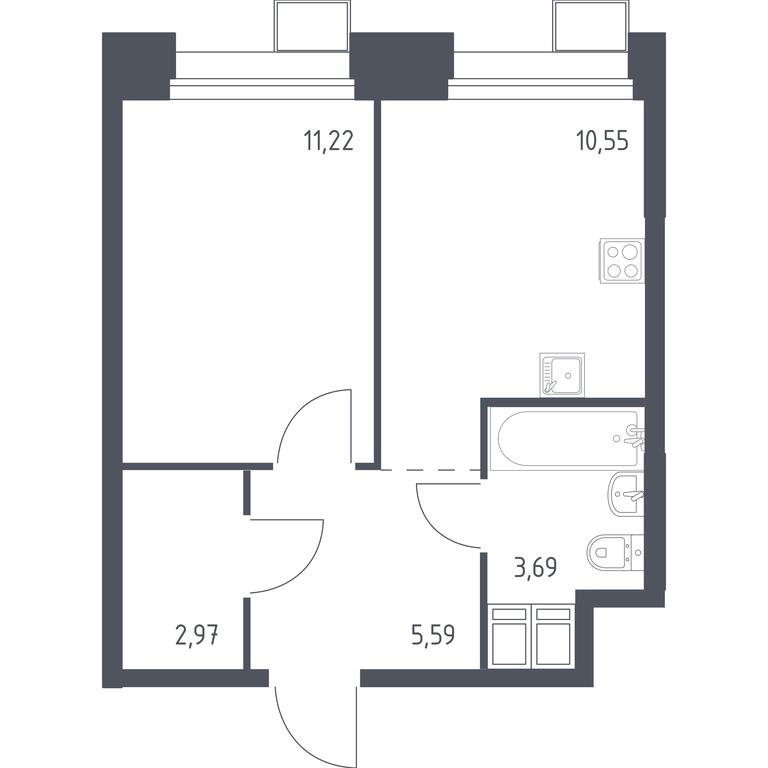 Apartment Sale, 34.02 sq. m. at Troparevo Park, Kiyevskoye shosse, 21-y kilometr, 3с4, Mosrentgen Settlement, Moscow, Russia #1 Apartment Sale, 34.02 sq. m. at Troparevo Park, Kiyevskoye shosse, 21-y kilometr, 3с4, Mosrentgen Settlement, Moscow, Russia #1