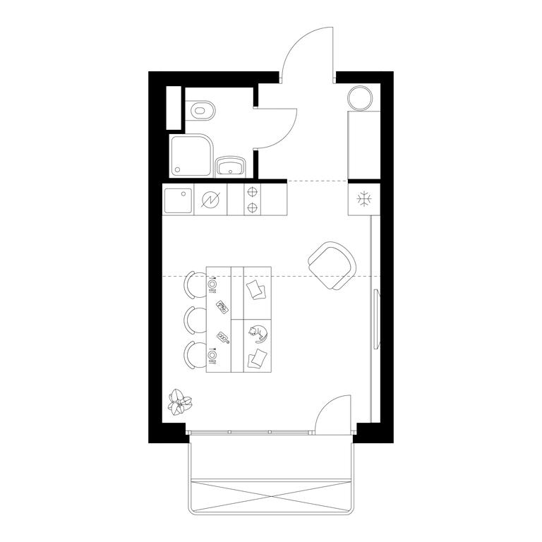 Apartment Sale, 23.9平方米 at Irtyshskiy Kvartal, 2nd Irtyshsky Drive, Moscow, Russia #1 Apartment Sale, 23.9平方米 at Irtyshskiy Kvartal, 2nd Irtyshsky Drive, Moscow, Russia #1