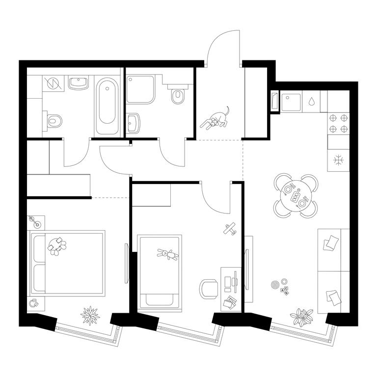 2-BD Apartment Sale, 56.2 sq. m. at Kronshtadtskiy 9, Kronshtadtsky Boulevard, 9с21, Moscow, Russia #1 2-BD Apartment Sale, 56.2 sq. m. at Kronshtadtskiy 9, Kronshtadtsky Boulevard, 9с21, Moscow, Russia #1