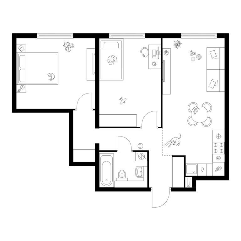 2-BD Apartment Sale, 60.4 sq. m. at Kronshtadtskiy 9, Kronshtadtsky Boulevard, 9с21, Moscow, Russia #1 2-BD Apartment Sale, 60.4 sq. m. at Kronshtadtskiy 9, Kronshtadtsky Boulevard, 9с21, Moscow, Russia #1