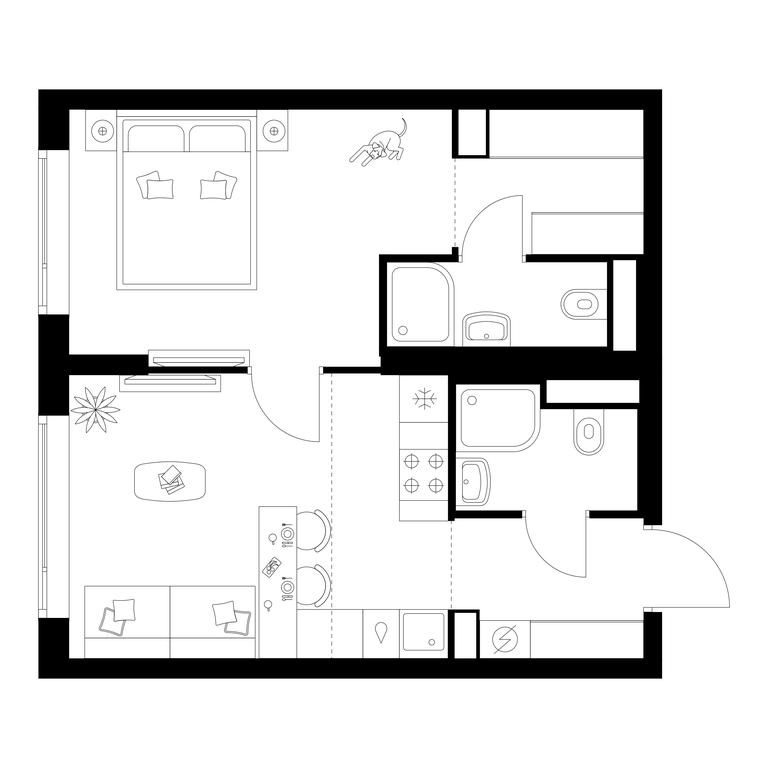 1-BD Apartment Sale, 40.4 sq. m. at Irtyshskiy Kvartal, 2nd Irtyshsky Drive, Moscow, Russia #1 1-BD Apartment Sale, 40.4 sq. m. at Irtyshskiy Kvartal, 2nd Irtyshsky Drive, Moscow, Russia #1