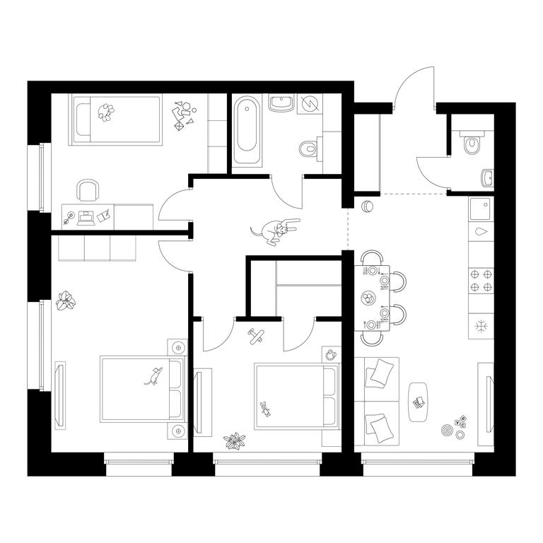 3-BD Apartment Sale, 75.9 sq. m. at Polar, Polyarnaya Street, 39Б, Moscow, Russia #1 3-BD Apartment Sale, 75.9 sq. m. at Polar, Polyarnaya Street, 39Б, Moscow, Russia #1