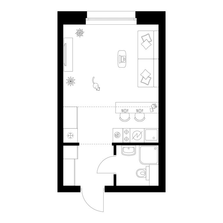 Apartment Sale, 25.2 sq. m. at Polar, Polyarnaya Street, 39Б, Moscow, Russia #1