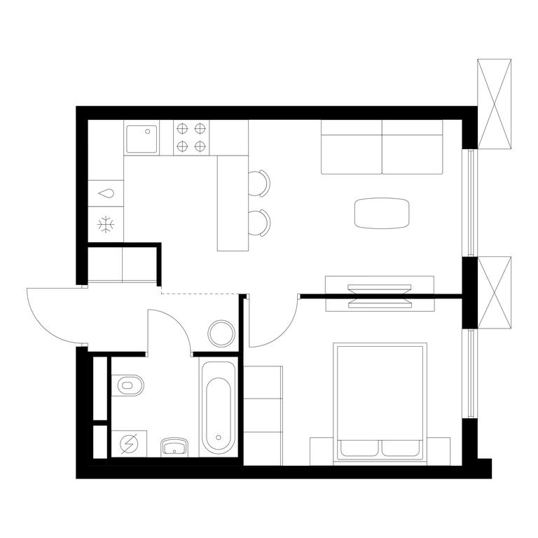 1-BD Apartment Sale, 34 sq. m. at Yauza Park, ulitsa Kolontsova, 4, Mytischi, Moscow Region, Russia #1 1-BD Apartment Sale, 34 sq. m. at Yauza Park, ulitsa Kolontsova, 4, Mytischi, Moscow Region, Russia #1