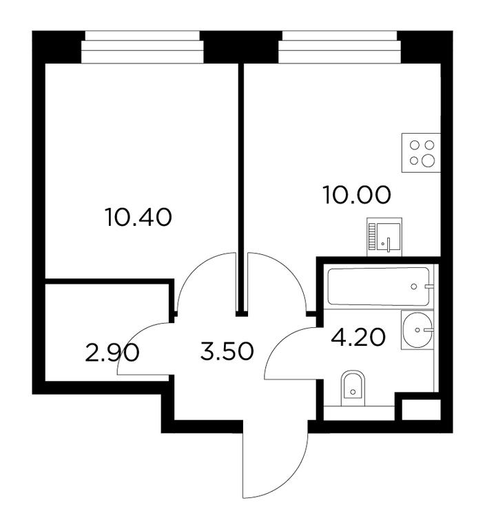 1-BD Apartment Sale, 31 sq. m. at Belyi Grad, Tsentralnaya Street, 1, Mytischi, Moscow Region, Russia #1 1-BD Apartment Sale, 31 sq. m. at Belyi Grad, Tsentralnaya Street, 1, Mytischi, Moscow Region, Russia #1