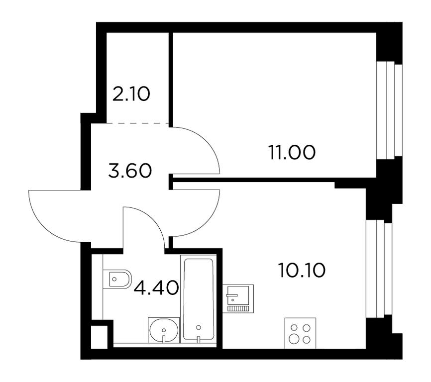 1-BD Apartment Sale, 31.2 sq. m. at Belyi Grad, Tsentralnaya Street, 1, Mytischi, Moscow Region, Russia #1 1-BD Apartment Sale, 31.2 sq. m. at Belyi Grad, Tsentralnaya Street, 1, Mytischi, Moscow Region, Russia #1