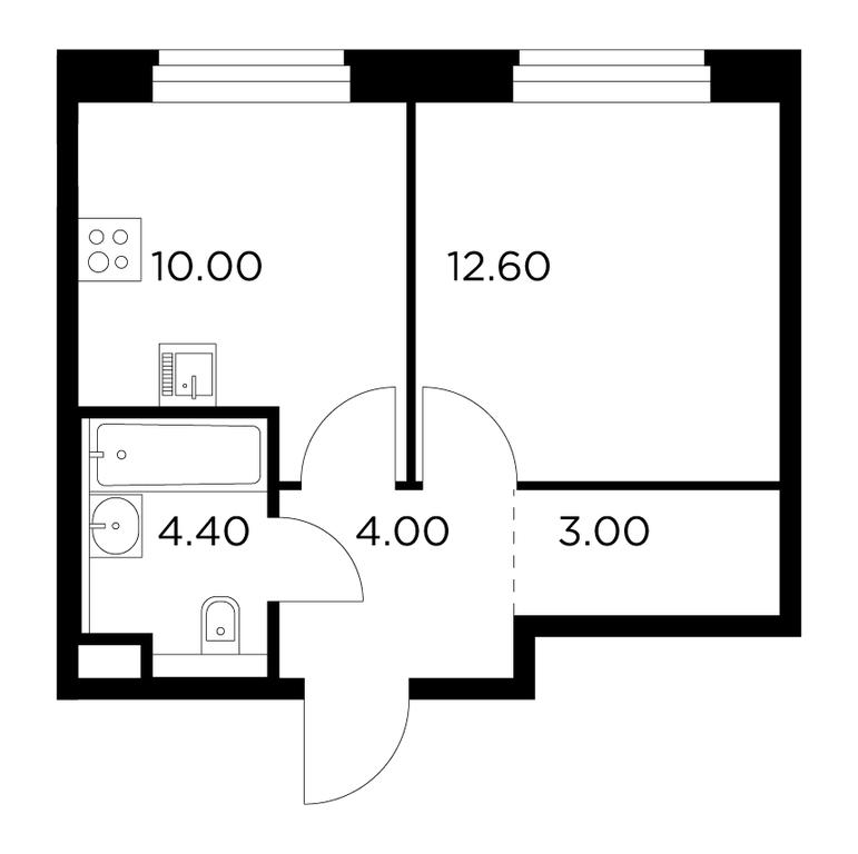 1-BD Apartment Sale, 34平方米 at Belyi Grad, Tsentralnaya Street, 1, Mytischi, Moscow Region, Russia #1 1-BD Apartment Sale, 34平方米 at Belyi Grad, Tsentralnaya Street, 1, Mytischi, Moscow Region, Russia #1
