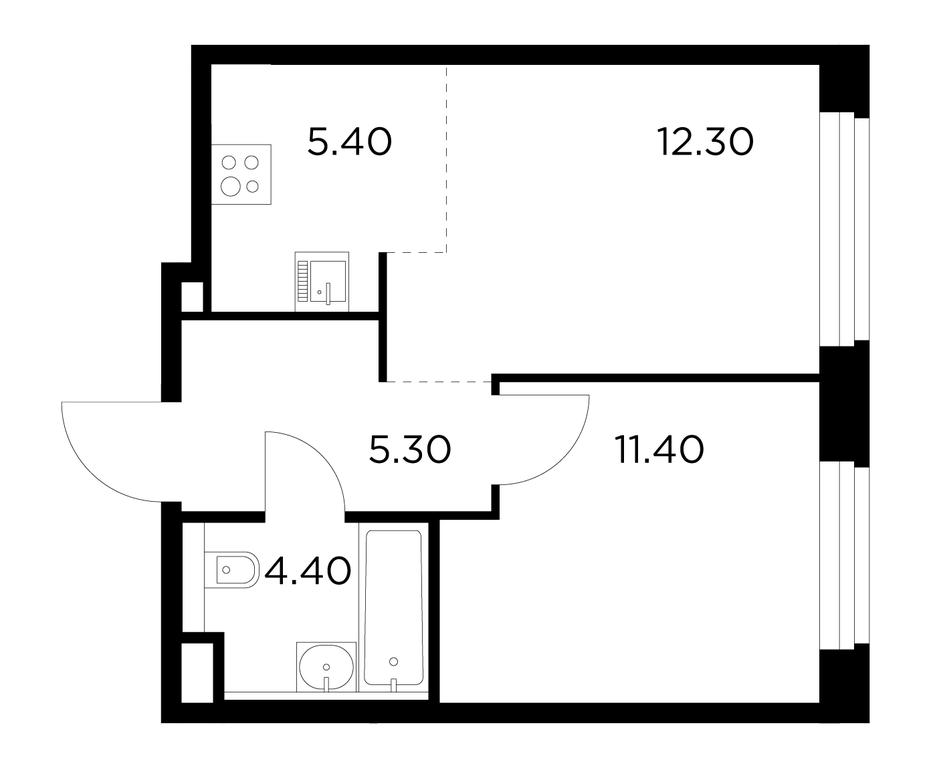 1-BD Apartment Sale, 38.8平方米 at Belyi Grad, Tsentralnaya Street, 1, Mytischi, Moscow Region, Russia #1 1-BD Apartment Sale, 38.8平方米 at Belyi Grad, Tsentralnaya Street, 1, Mytischi, Moscow Region, Russia #1